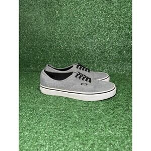 Vans Classic Mens Size 7.5 Grey White Skate Shoes Casual Walking Sneakers